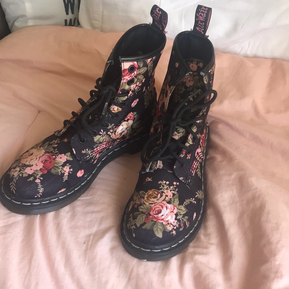 SUPER cute floral dr martens !!! open w/ prices
